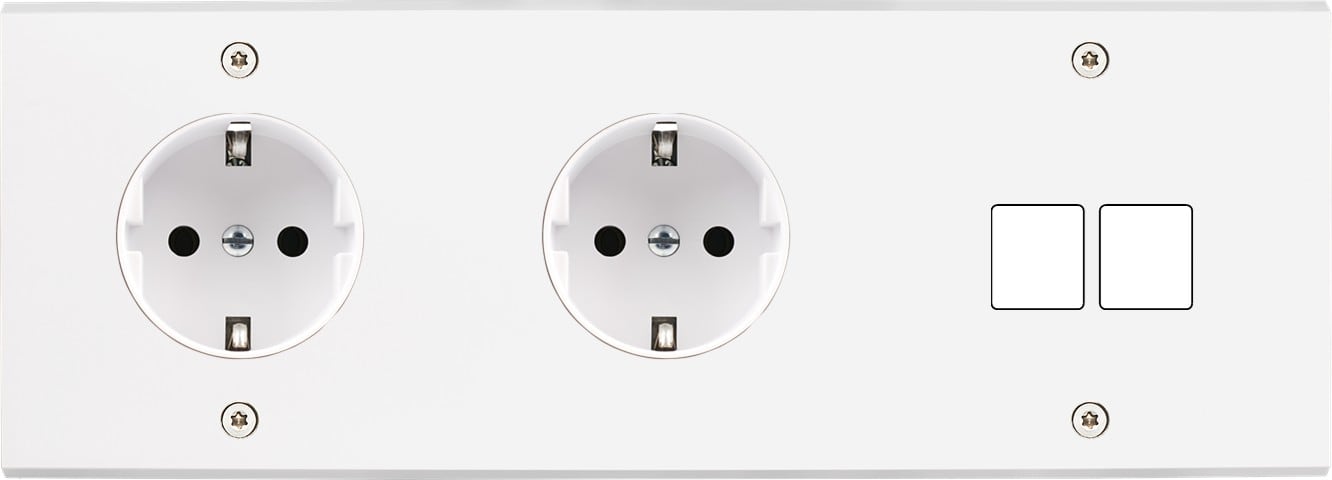 MODELEC - Façade Confidence Laiton Blanc Triple Horizontale Pckpckm2 V
