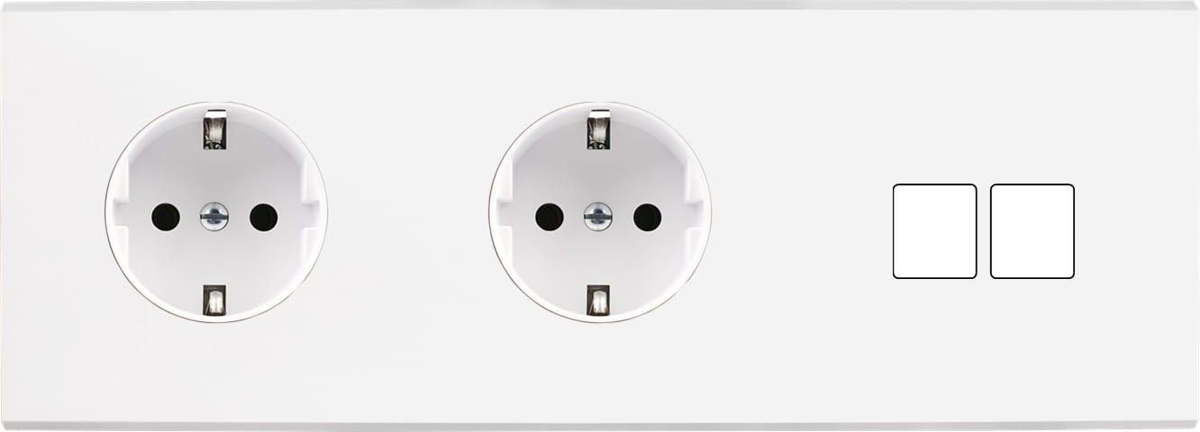 MODELEC - Façade Confidence Laiton Blanc Triple Horizontale PCK Pck M2