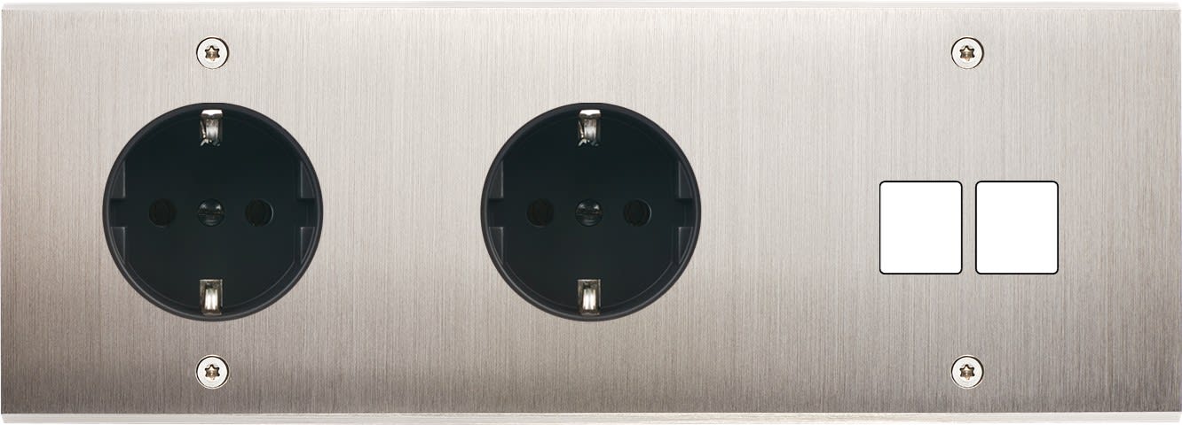 MODELEC - Façade Confidence Laiton Nickel Satine Triple Horizontale Pckpckm2 V