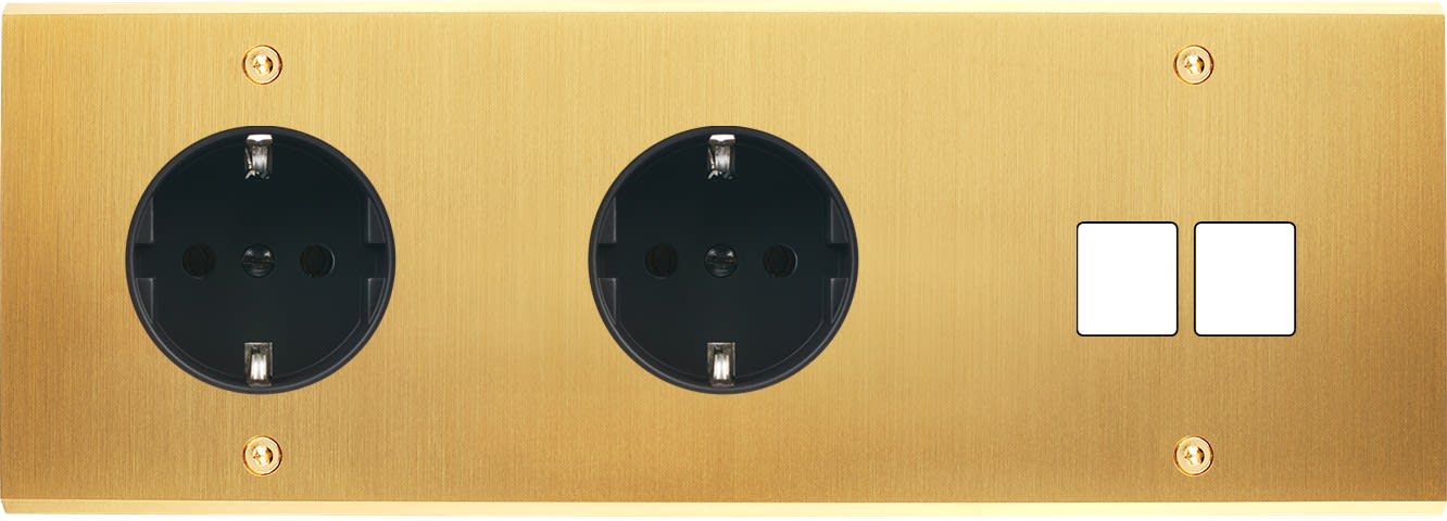 MODELEC - Façade Confidence Laiton Satine Triple Horizontale PCK Pck M2 V