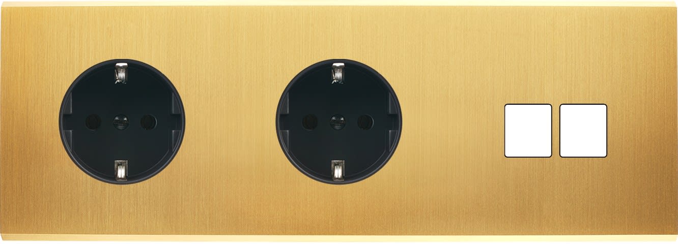 MODELEC - Façade Confidence Laiton Satine Triple Horizontale PCK Pck M2