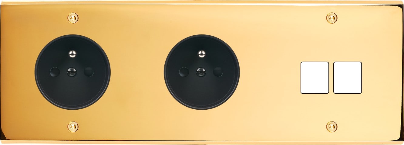 MODELEC - Façade Confidence Laiton Or Miroir Triple Horizontale PC Pc M2 à Vis