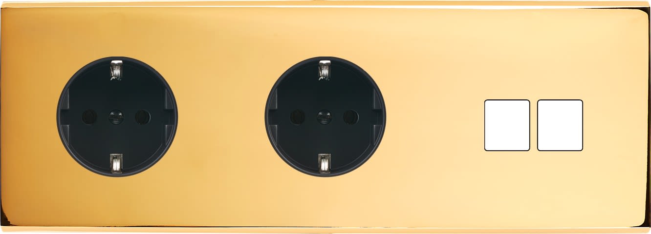 MODELEC - Façade Confidence Laiton Or Miroir Triple Horizontale PCK Pck M2