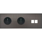 MODELEC - Façade Empreintes POINT Canon de Fusil Triple Horiz 2 Prises de Courant M2 M