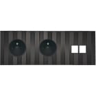 MODELEC - Façade Empreintes LIGNE Canon de Fusil Triple Horiz 2 Prises de Courant M2 M