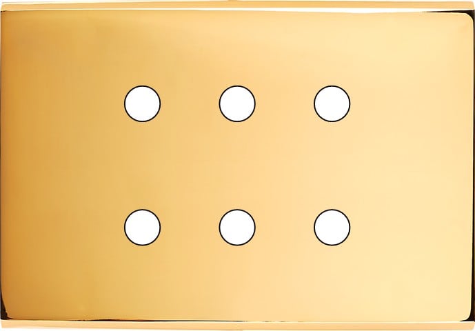 MODELEC - Façade Confidence laiton Doré 3 Modules Horizontale P6C MAG