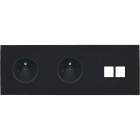 MODELEC - Façade Désir Noir Mat Triple Horizontale PC Pc 2 Medias