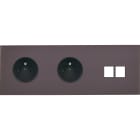 MODELEC - Façade Désir Anthracite Mat Triple Horizontale PC Pc 2 Medias