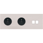 MODELEC - Façade Désir Gris Perle Mat Triple Horizontale PC Pc 2 Medias