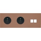 MODELEC - Façade Désir Moka Mat Triple Horizontale PC Pc 2 Medias