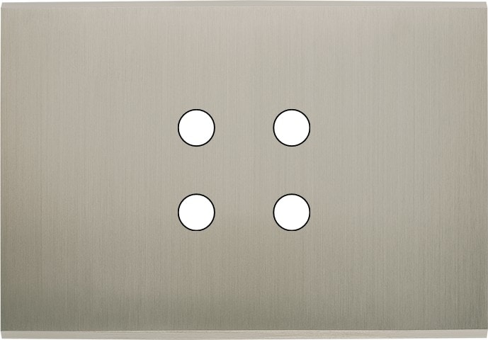 MODELEC - Façade Confidence laiton Nickel Satiné 3 Modules Horizontale P4C MAG