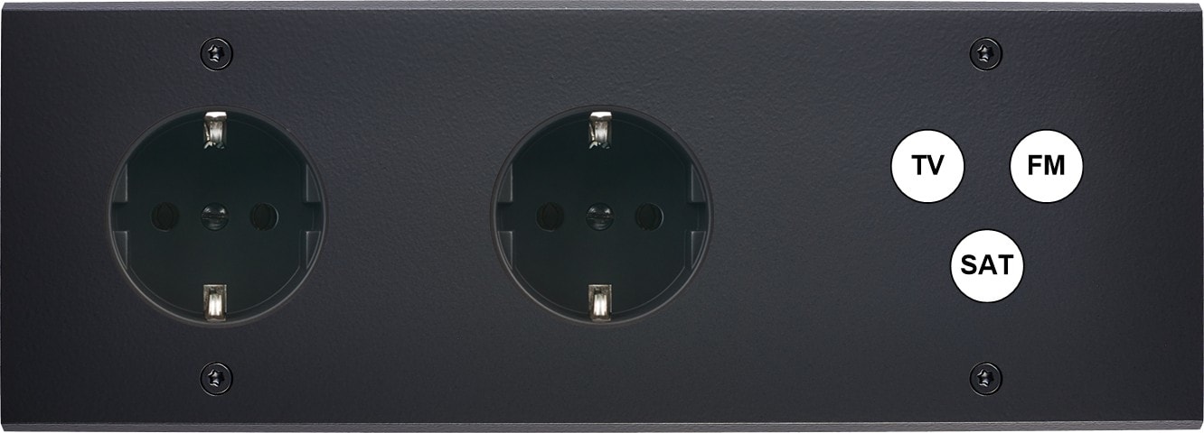 MODELEC - Façade Confidence Laiton Noir Mat Triple Horizontale Pckpckc3 V