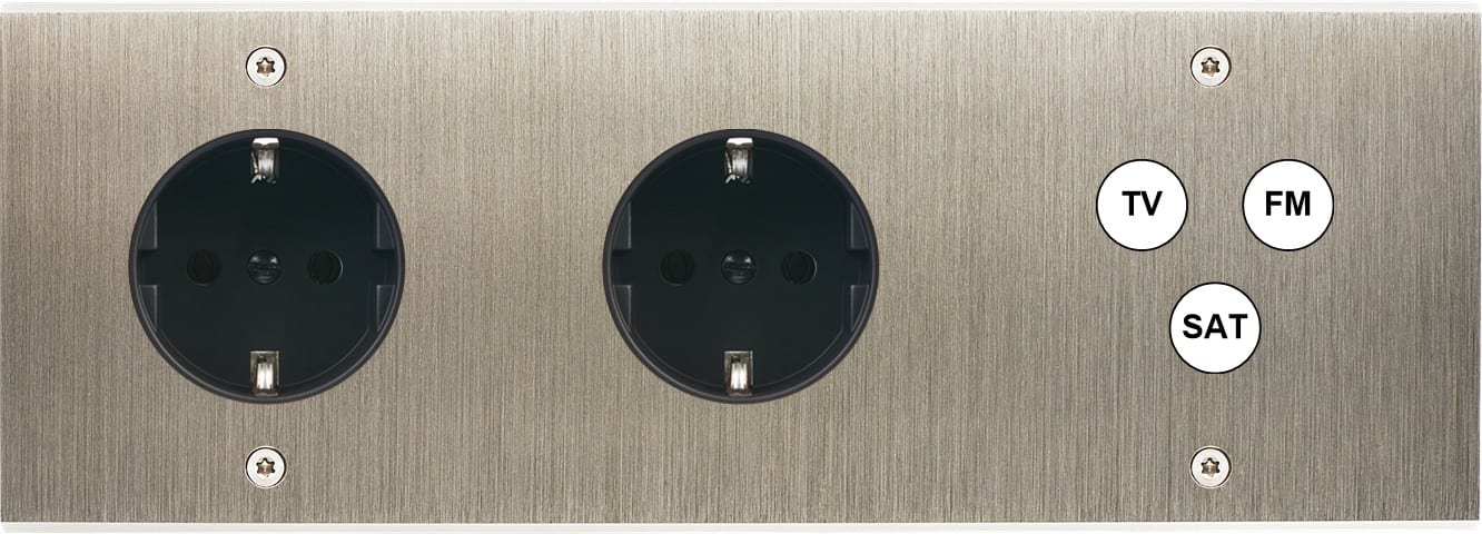 MODELEC - Façade Confidence Laiton Acier Triple Horizontale Pckpckc3 V