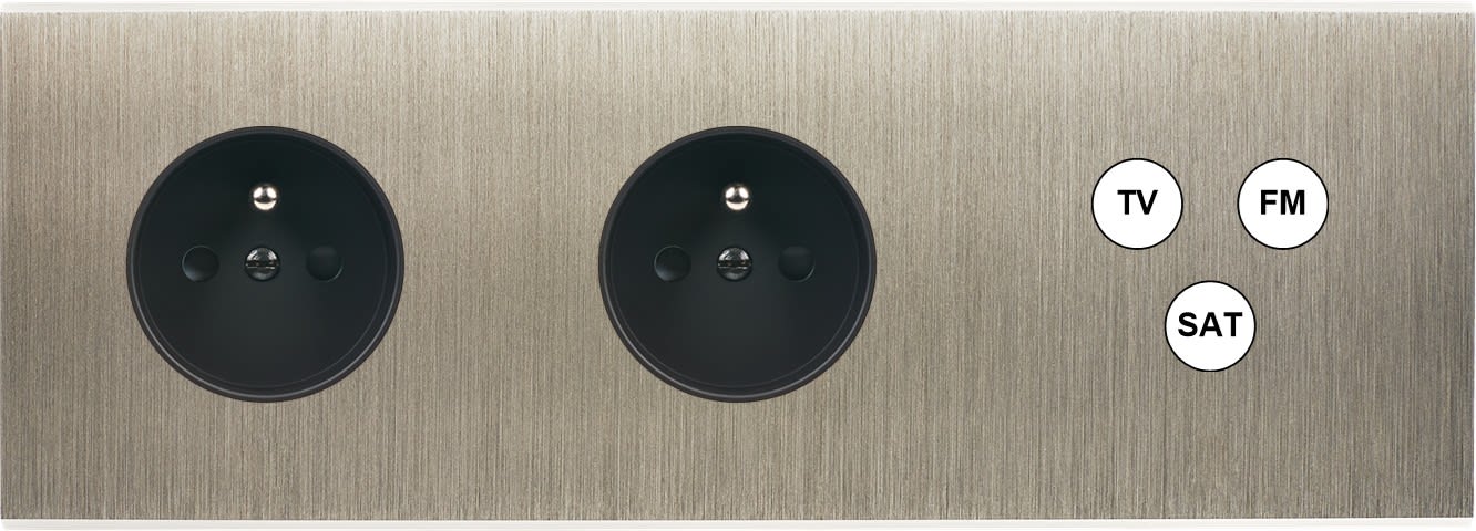 MODELEC - Façade Confidence Laiton Acier Triple Horizontale PC Pc C3