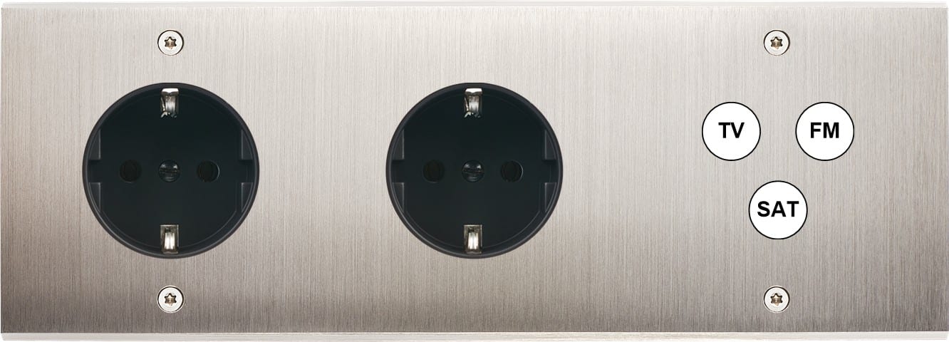 MODELEC - Façade Confidence Laiton Nickel Satine Triple Horizontale Pckpckc3 V