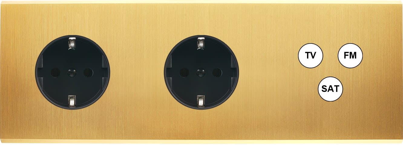 MODELEC - Façade Confidence Laiton Satine Triple Horizontale PCK Pck C3