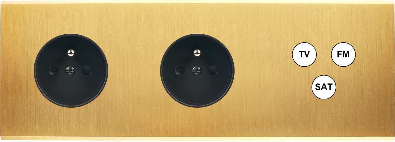 MODELEC - Façade Confidence Laiton Sat Triple Horizontale PC Pc C3