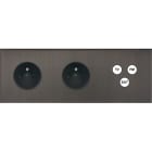 MODELEC - Façade Empreintes ANGLE Canon de Fusil Triple Horiz 2 Prise de Courant TV FM SAT