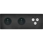 MODELEC - Façade "M" Acier Verni Triple Horizontale 1 Prise 1 Prise 1 Tv-Fm-Sat magnétique