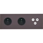 MODELEC - Façade Désir Anthracite Mat Triple Horizontale PC Pc Tv-Fm-Sat
