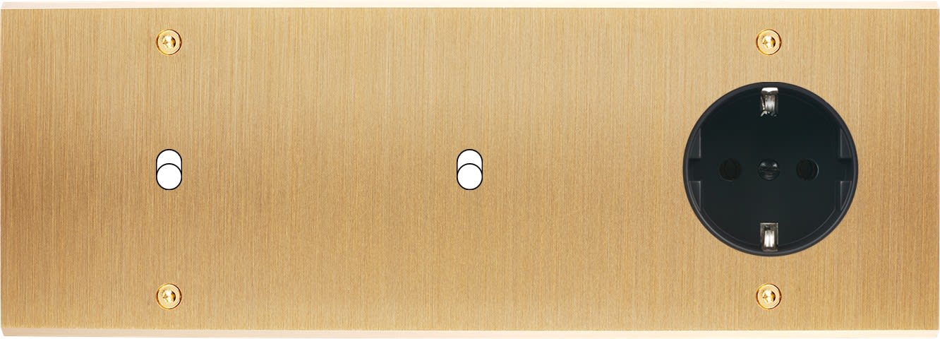 MODELEC - Façade Confidence Laiton Brosse Triple Horizontale B1 B1 PCK Vis