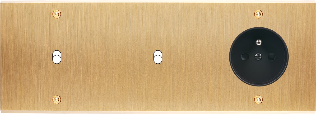 MODELEC - Façade Confidence Laiton Brosse Triple Horizontale B1 B1 PC à Vis