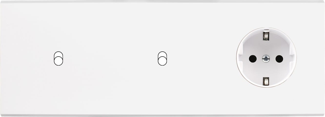 MODELEC - Façade Confidence Laiton Blanc Triple Horizontale B1 B1 Pck