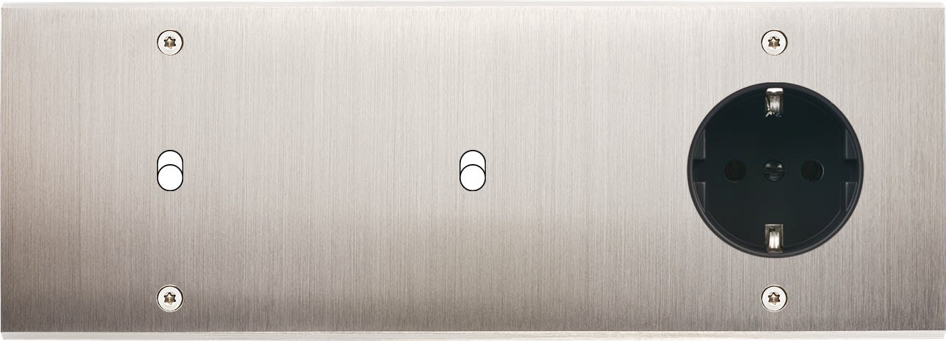 MODELEC - Façade Confidence Laiton Nickel Satine Triple Horizontaleb1B1Pck V