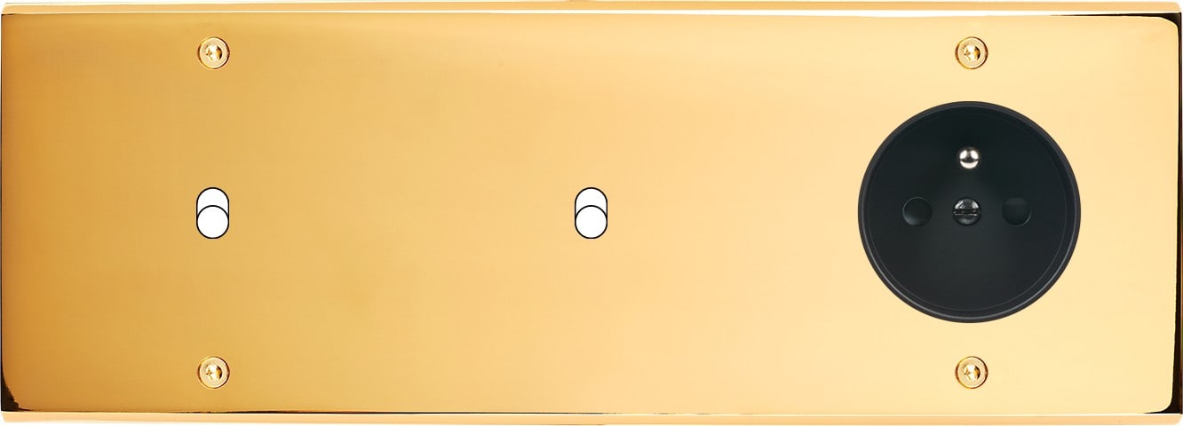 MODELEC - Façade Confidence Laiton Or Miroir Triple Horizontale B1 B1 PC à Vis