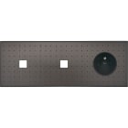 MODELEC - Façade Empreintes POINT Canon de Fusil Triple Horizontale 1 bouton 1 bouton PC M