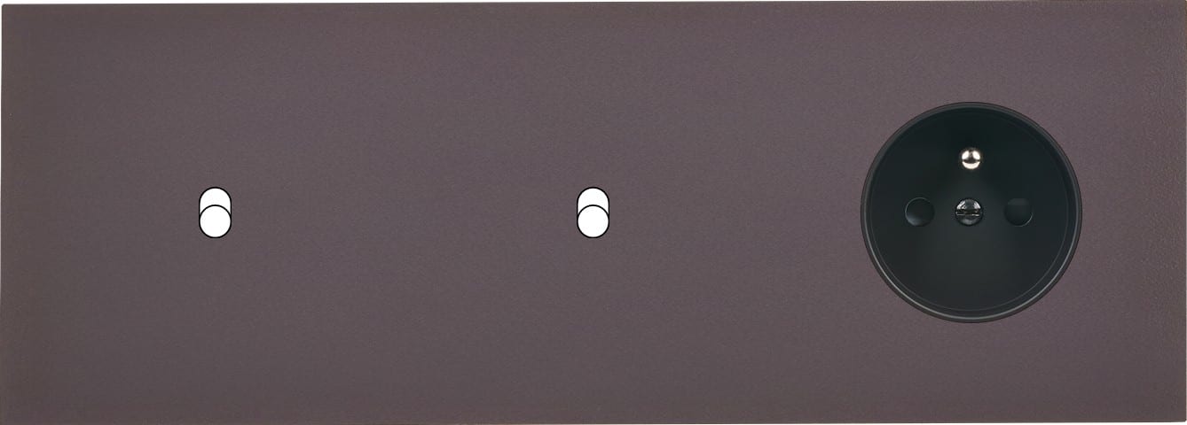 MODELEC - Façade Désir Anthracite Mat Triple Horizontale B1 B1 PC