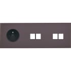 MODELEC - Façade Désir Anthracite Mat Triple Horizontale PC 2 Medias 2 Medias