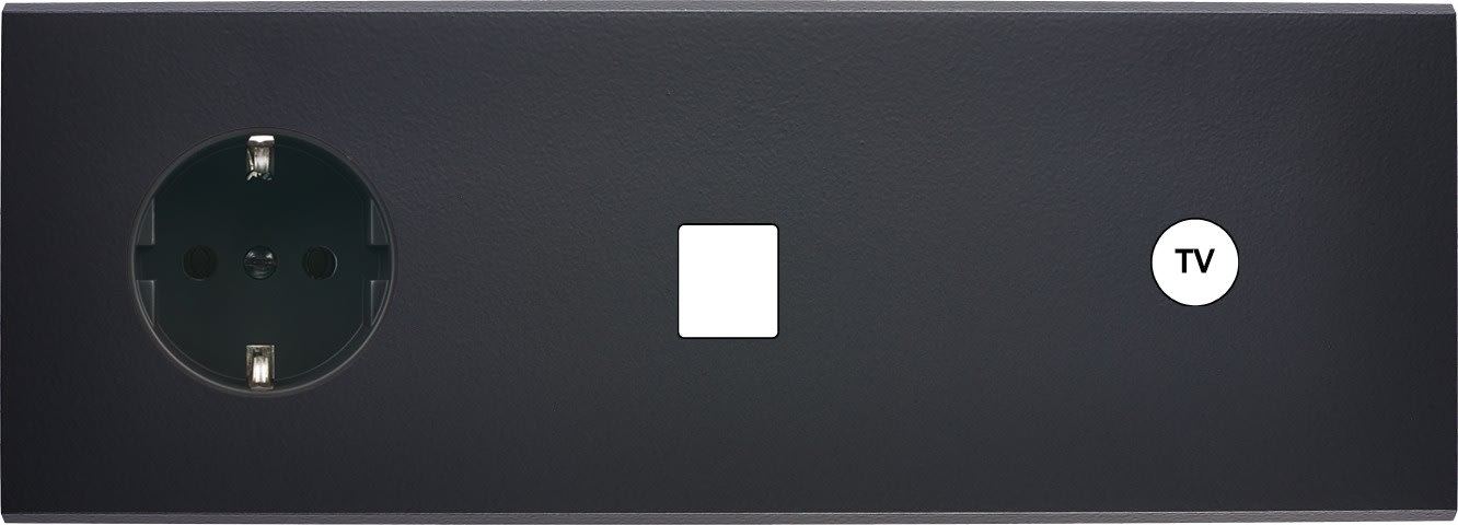 MODELEC - Façade Confidence Laiton Noir Mat Triple Horizontale PCK M1 C1 Magnetique