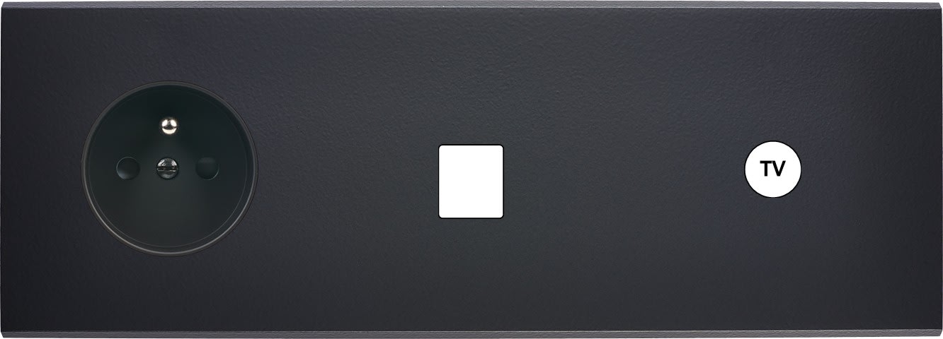 MODELEC - Façade Confidence Laiton Noir Mat Triple Horizontale PC M1 C1