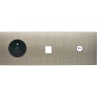 MODELEC - Façade Confidence Laiton Acier Brosse Triple Horizontale PC M1 C1