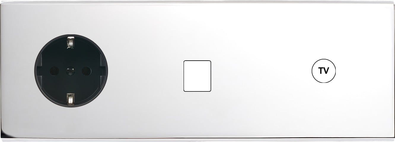 MODELEC - Façade Confidence Laiton Chrome Miroir Triple Horizontale PCK M1 C1 Magnetique
