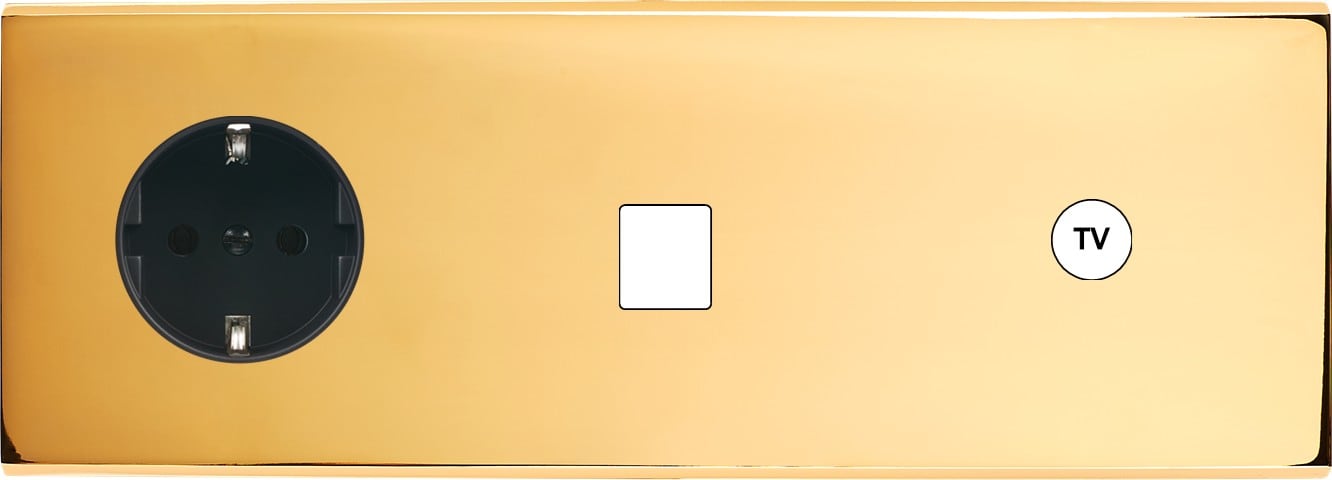 MODELEC - Façade Confidence Laiton Or Miroir Triple Horizontale PCK M1 C1 Magnetique