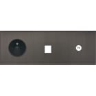 MODELEC - Façade Empreintes ANGLE Canon de Fusil Triple Horiz Prise de Courant Média C1 M
