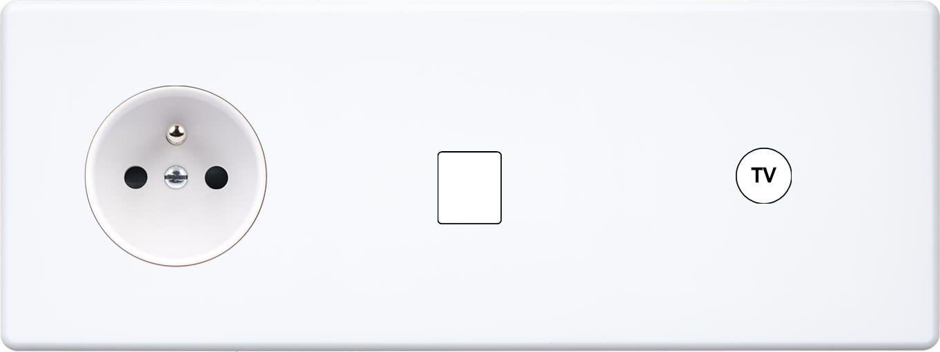 MODELEC - Façade Hitera Blanc Soft Triple Horizontale PC M1 C1