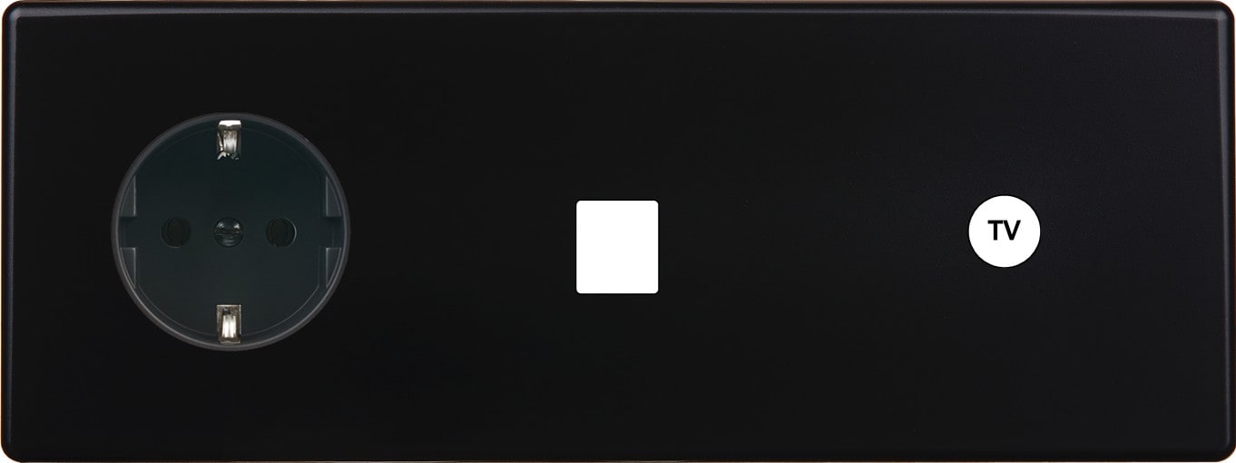 MODELEC - Façade Hitera Noir Soft Touch Triple Horizontale PCK M1 C1