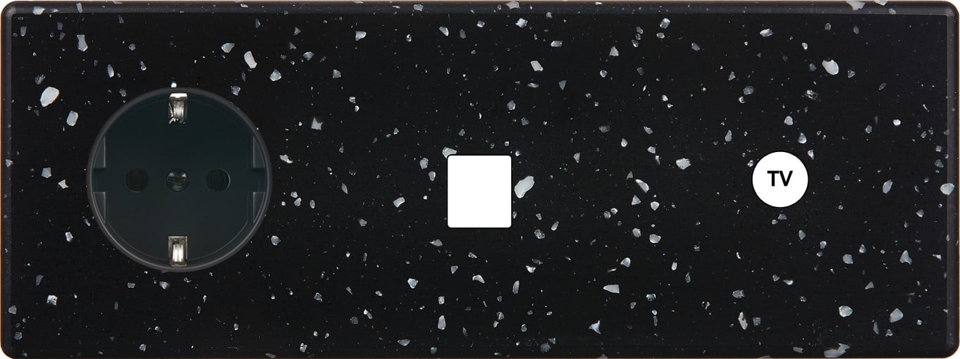 MODELEC - Façade Hitera Terrazzo Noir Triple Horizontale PCK M1 C1