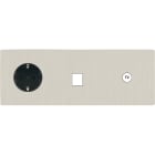 MODELEC - Façade "M" Nickel Brosse Triple Horiz 1 Prise Schuko 1 Media 1 Prise Tv magnétiq