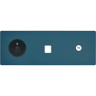 MODELEC - Façade "M" Gris Mat Triple Horizontale 1 Prise 1 Media 1 Prise Tv magnétique