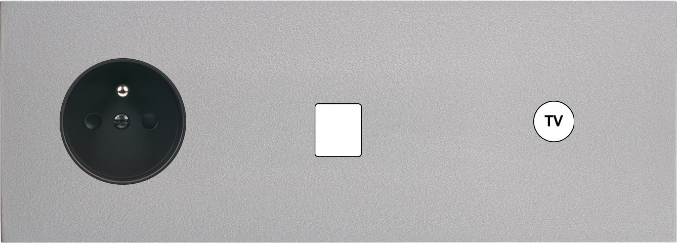 MODELEC - Façade Désir Alu Mat Triple Horizontale PC M1 C1