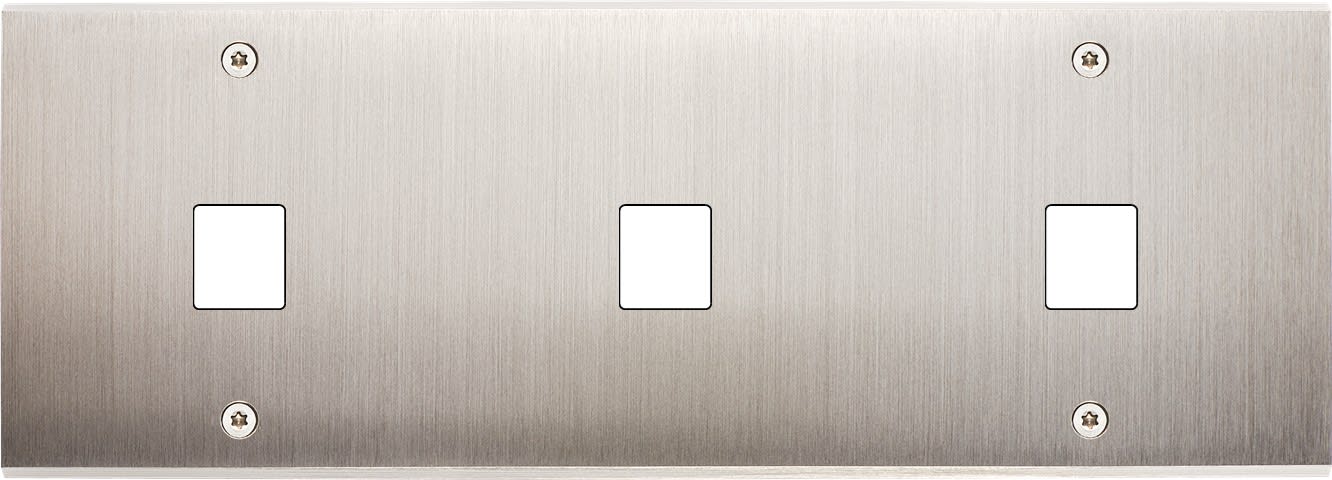 MODELEC - Façade Confidence Laiton Nickel Satine Triple Horizontale M1 M1 M1 à Vis