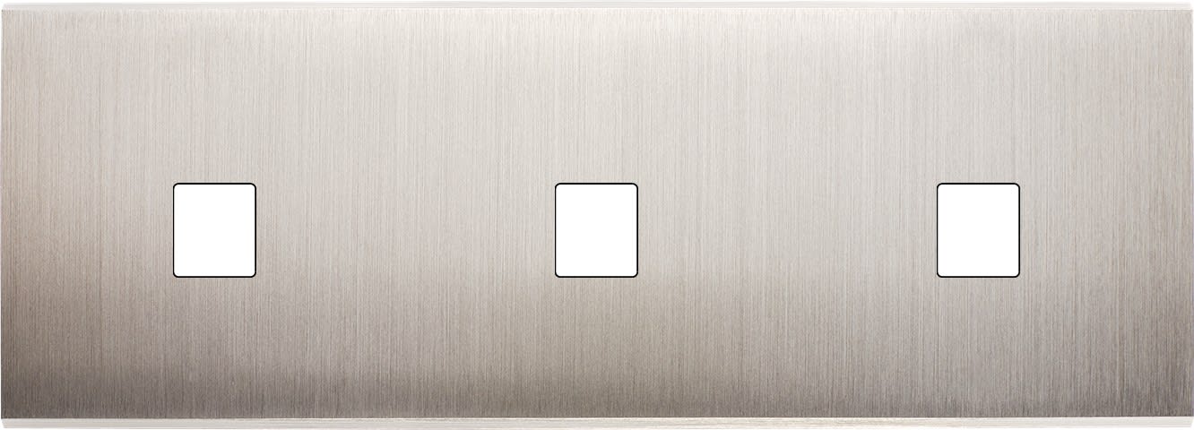 MODELEC - Façade Confidence Laiton Nickel Satine Triple Horizontale M1 M1 M1