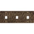 MODELEC - Façade Fascination Laiton Fauve Triple Horizontale M1 M1 M1 à Vis