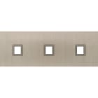MODELEC - Façade Empreintes VOLUME Nickel Satiné Triple Horizontale 3 Médias, magnétique