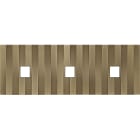 MODELEC - Façade Empreintes LIGNE Laiton Satiné Triple Horizontale 3 Médias, magnétique