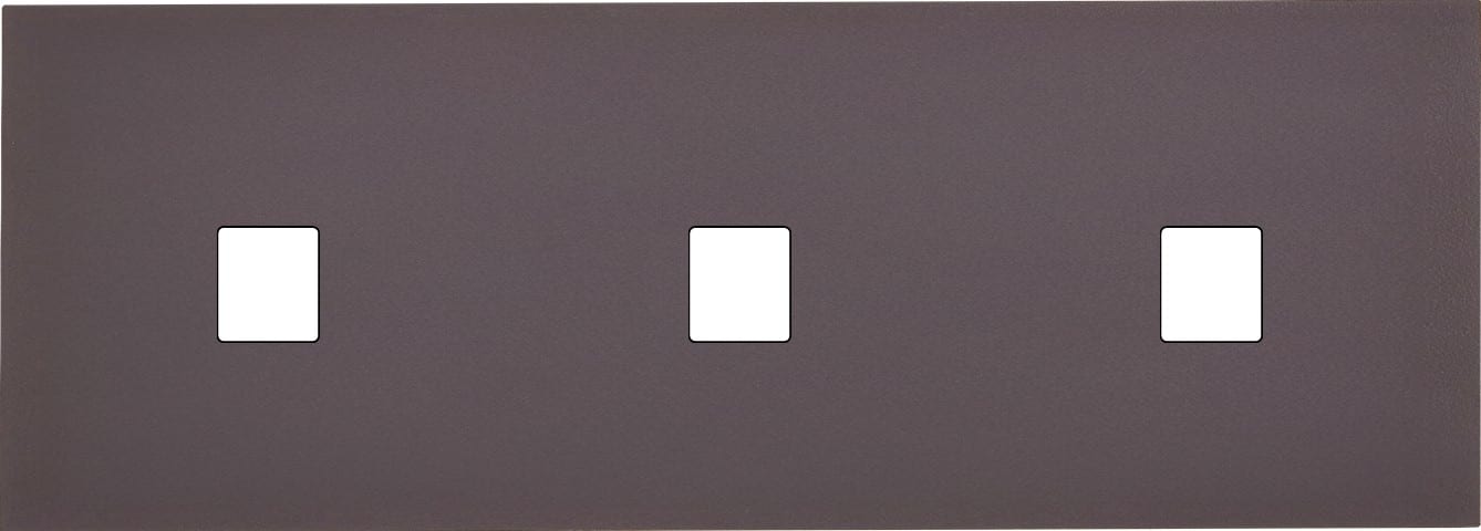 MODELEC - Façade Désir Anthracite Mat Triple Horizontale 1 Media 1 Media 1 Media